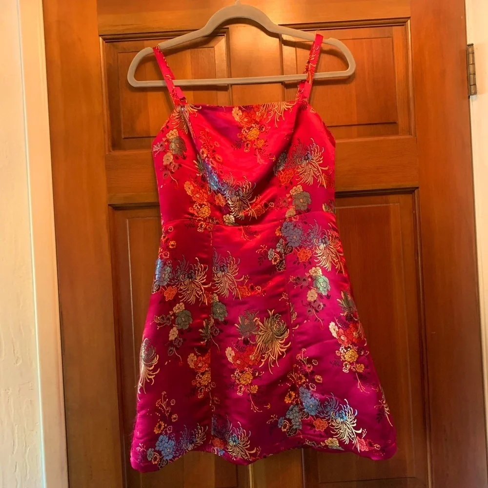 Urban Outfitters Hot Pink Jacquard Mini Dress 💖 - Picture 3 of 10